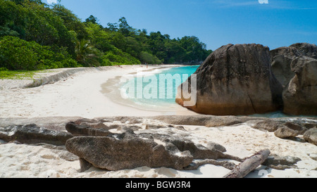 Granitfelsen am Strand, Similan Islands, Granit-Inseln, Andaman Meer, Indischer Ozean, Phang Nga, Thailand, Asien Stockfoto