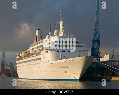 Kreuzfahrtschiff Boudicca an der City Cruise Terminal Southampton UK festgemacht Stockfoto