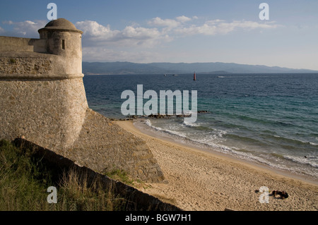 Die Zitadelle Wachturm in der alten Stadt von Ajaccio, Korsika Frankreich Stockfoto