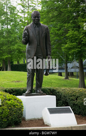 Louis Armstrong-Statue im Louis Armstrong Park in New Orleans Louisiana USA Stockfoto