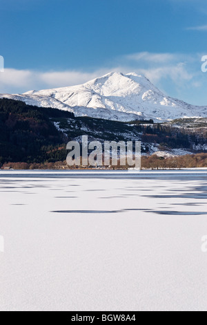 Ben Lomond und Trossachs, in der Nähe von Aberfoyle, Stirling, Schottland, Loch Ard. Stockfoto