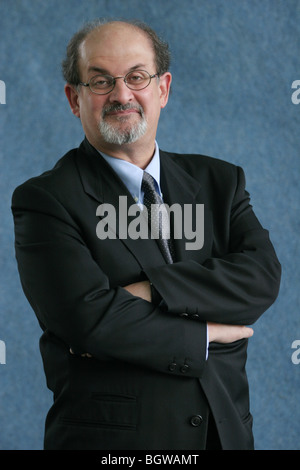 Salman Rushdie, der international anerkannte britische Schriftstellerin, Autorin von "Die satanischen Verse" und "Shalimar The Clown". Edinburgh. Stockfoto