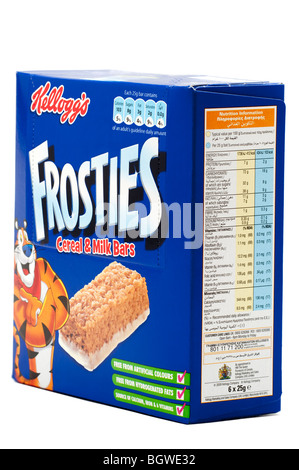 Schachtel mit Kelloggs Frosties Milch Riegel Stockfoto