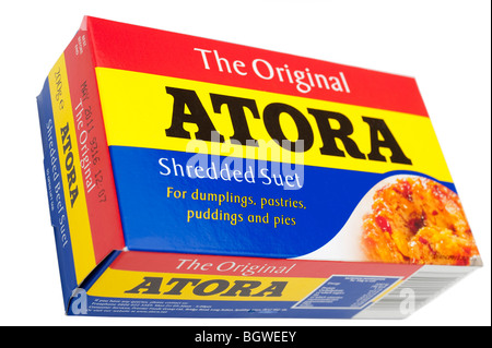 Schachtel mit Atora shredded suet Stockfoto