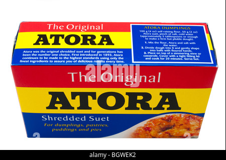 Schachtel mit Atora shredded suet Stockfoto