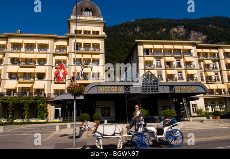 Grand Hotel Victoria Jungfrau teuer exklusives Hotel in Interlaken-Schweiz-Europa Stockfoto