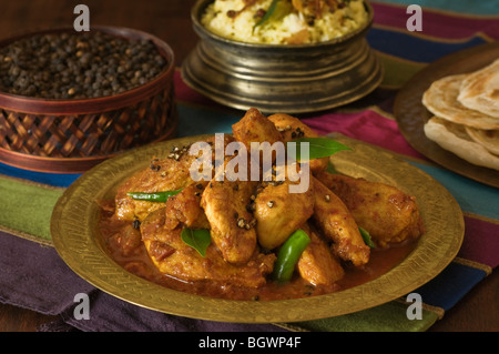 Chettinad Pfeffer Chicken South India Food Stockfoto