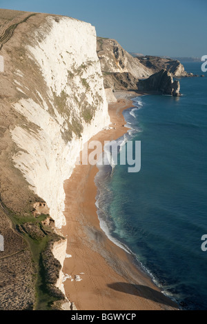 Die South West Coastal Path zwischen Osmington und Lulworth, Dorset, Großbritannien Stockfoto