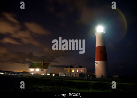 Der Leuchtturm am Portland Bill, Isle of Portland in der Nähe von Weymouth, England, Vereinigtes Königreich Stockfoto