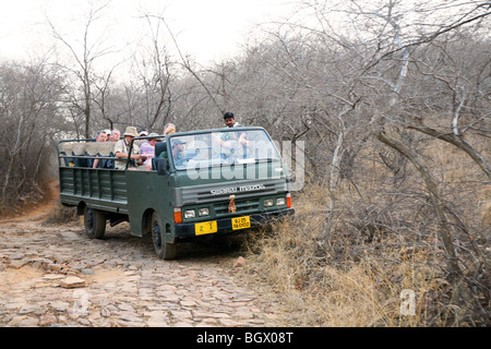 Touristischen Kantor Ranthambhore Tiger reserve, Indien Stockfoto