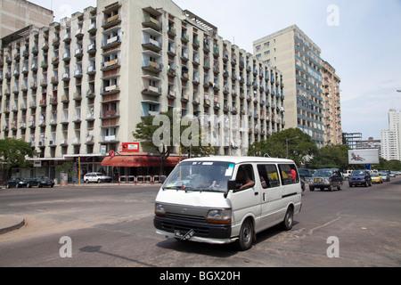 Straße im Zentrum von Maputo, Mosambik Stockfoto