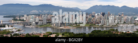 Panorama von Vancouver, Britisch-Kolumbien vom West End in Yaletown. Stockfoto