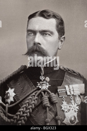 Feldmarschall Horatio Herbert Kitchener, 1. Earl Kitchener, 1850 bis 1916. Britischer Feldmarschall, Diplomat und Staatsmann. Stockfoto