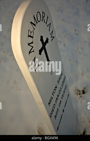 Grabstein auf dem Fort Bowie Cemetery Stockfoto