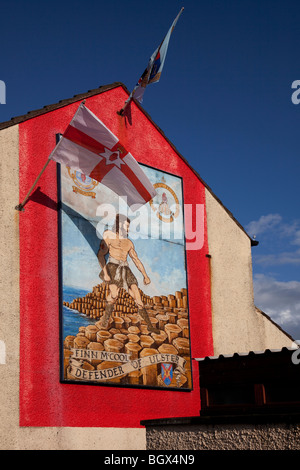 Finn MacCool Wandbild in Bushmills, Antrim, Nordirland Stockfoto