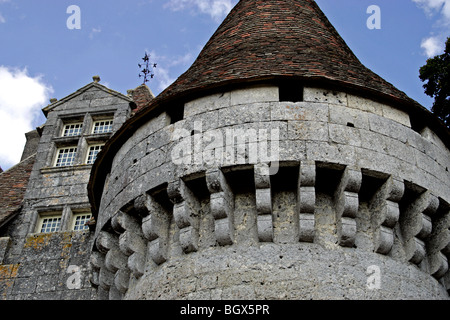 Chateau Monbazillac Weinberg Dordogne Aquitanien Frankreich Europa Reben Landwirtschaft Reisen Reiseziel Stockfoto