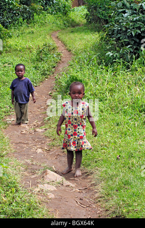 Stadt von Kisoro, Uganda, Ostafrika Stockfoto