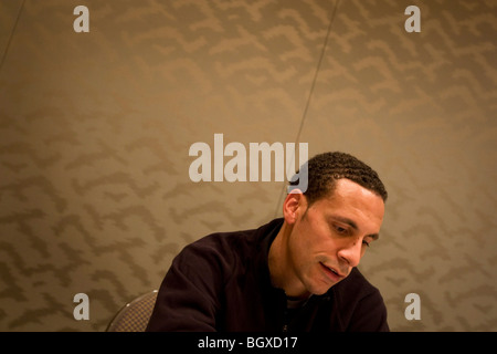 Rio Ferdinand von Manchester United, bevor die FIFA Klub-Weltmeisterschaft, in Yokohama, Japan, Dienstag, 16. Dezember 2008. Stockfoto