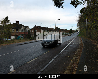 A24 errichtet auf dem ehemaligen römischen Streckenabschnitt Stane Street von Ewell zu Morden Stockfoto