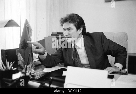 SALI BERISHA, PRÄSIDENT. Albanien. 1992. Stockfoto