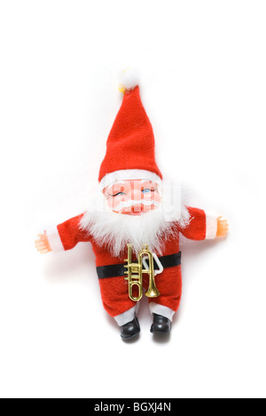 Santa Claus isoliert auf weißem Hintergrund Stockfoto