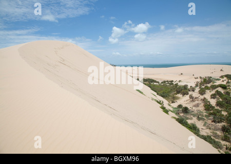 Blick von der Düne auf Bazaruto Island, Mosambik, Ost-Afrika Stockfoto