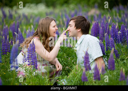 Romantisch zu zweit Stockfoto