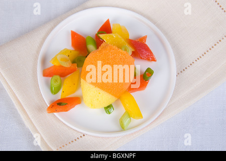 Zwei Arten von Mousse von oben Stockfoto