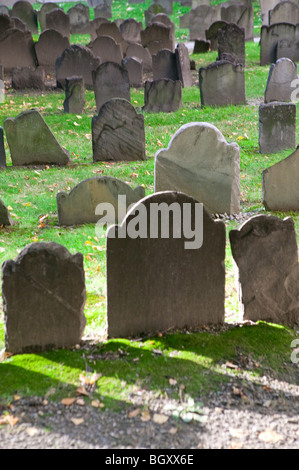Die Boston Freedom Trail, Granary Burying Ground gegründet 1660 Stockfoto