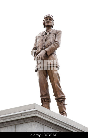 RAF Kriegshelden Sir Keith Park Statue Trafalgar Square von Les Johnson auf dem vierten Sockel Stockfoto