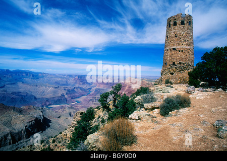 Grand-Canyon-Nationalpark AZ Arizona Südrand Wachturm am Desert View Stockfoto