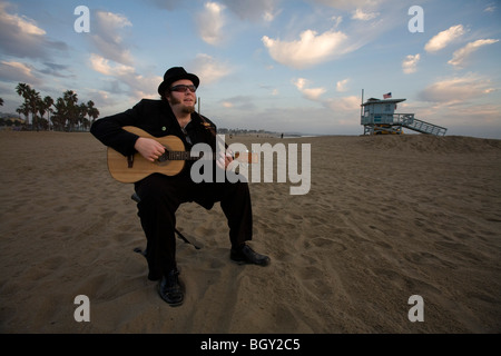 Gitarrist, Venice Beach, Kalifornien, Vereinigte Staaten von Amerika Stockfoto