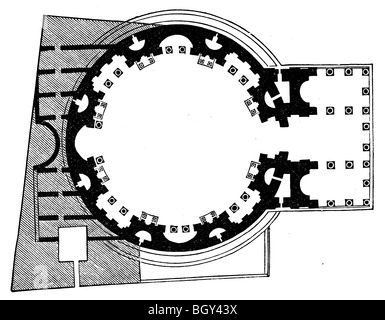 Plan Partheon Rom Stockfoto