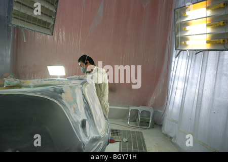 Mitsuoka Auto Fabrik und Produktion Linien, in der Nähe von Toyama, Japan, Mittwoch, 14. November 2007. Stockfoto