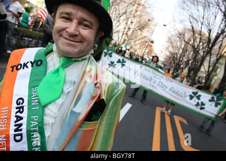 St. Patricks Day Parade, Omotesando, Tokio, Japan, Sonntag, 16. März 2008. Stockfoto