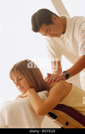 Massage-Therapie Stockfoto