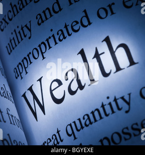 Wörter im Wörterbuch Stockfoto