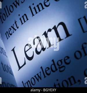 Wörter im Wörterbuch Stockfoto