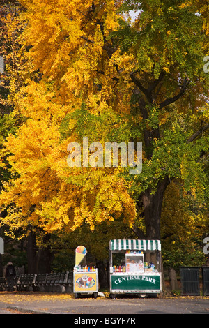 Hot Dog Verkäufer Stockfoto