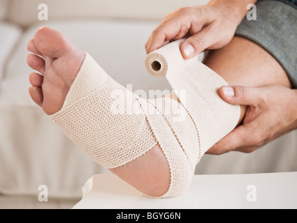 Verletzten Fuß Stockfoto