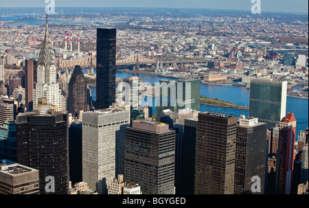 Luftaufnahme von Manhattan Stockfoto