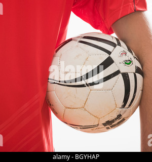 Fußballspieler und-Trainer Stockfoto