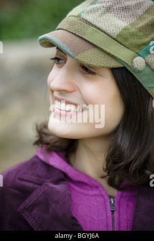 Frau mit Hut Stockfoto