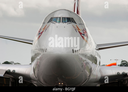 Virgin Atlantic-Boeing 747-400 Jumbo Jet benannt Barbarella. Stockfoto