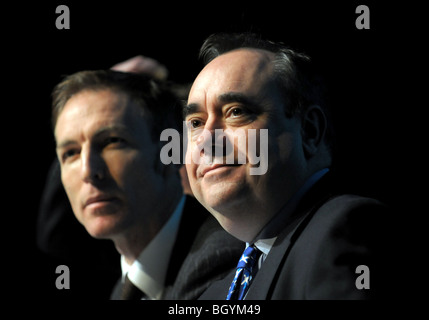 Alex Salmond erster Minister für Schottland (rechts) und Jim Murphy der Staatssekretär für Schottland. Stockfoto