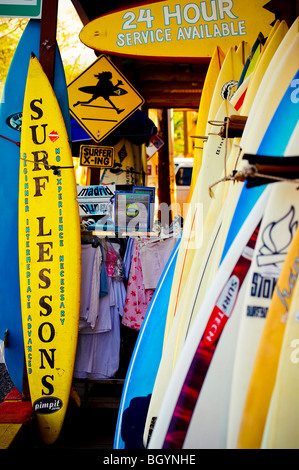 Surfshop in Haleiwa North Shore Hawaii Stockfoto