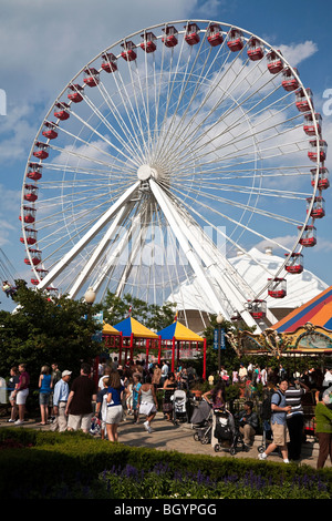 Riesenrad am Navy Pier, Chicago, Illinois, USA Stockfoto