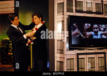 VEREINIGTES KÖNIGREICH. Bollywood-Legende Shahrukh Khan Enthüllung seiner Wachs-Bild im Madame Tussauds Museum in London Stockfoto