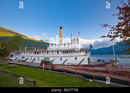 SS Moyie National Historic Site, am Ufer des Kootenay Lake in der Stadt Kaslo, Central Kootenay, Britisch-Kolumbien, Kanada. Stockfoto