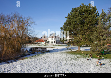 würde Newton im Winter Yorkshire Wolds East Yorkshire Stockfoto